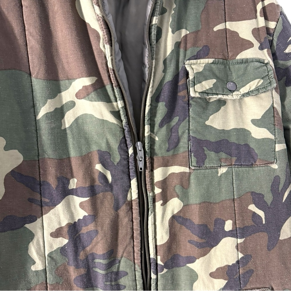 Vintage Black Sheep Camo Insulated Coveralls Jumpsuit Medium Hunting Utility - Picture 4 of 9